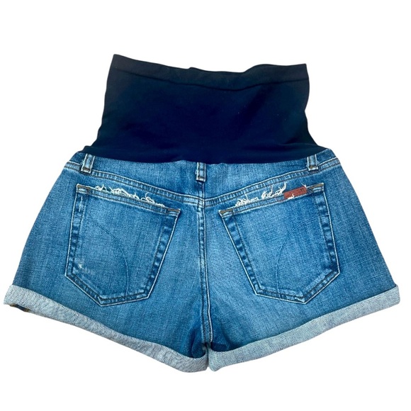 JOE’S maternity 👶🏻 High-Waisted Denim Shorts with NAVY Waistband - Picture 5 of 6